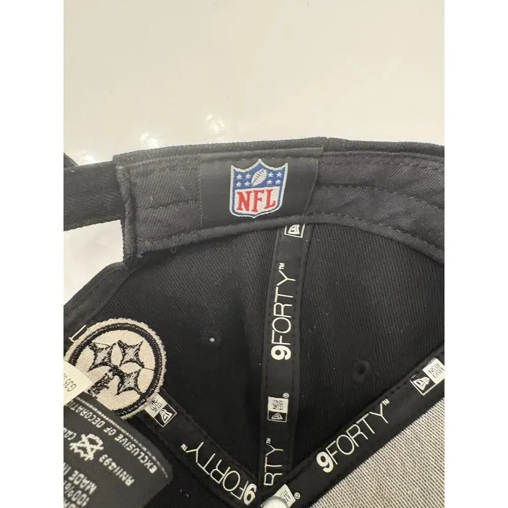 Pittsburgh Steelers New Era 9FORTY Adjustable Youth Hat Black